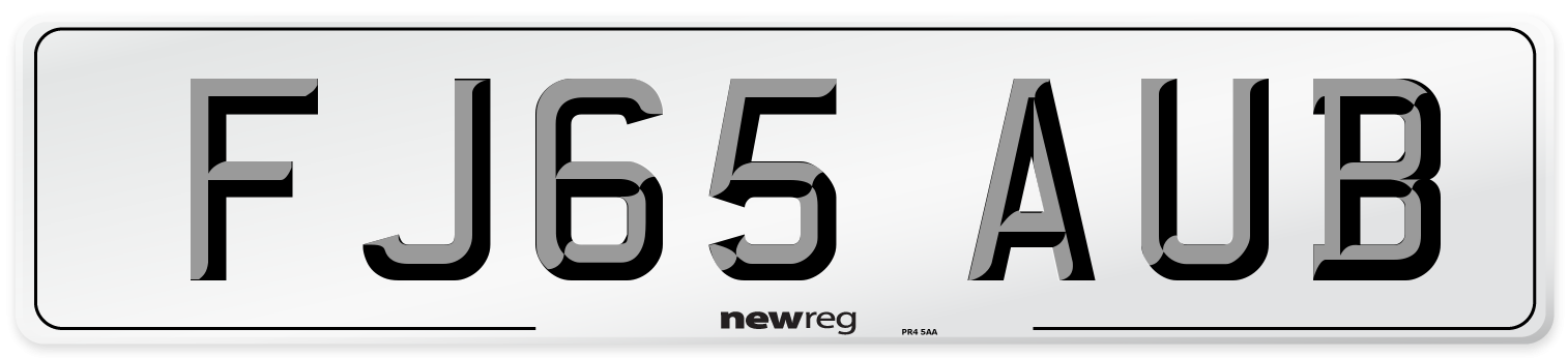 FJ65 AUB Number Plate from New Reg